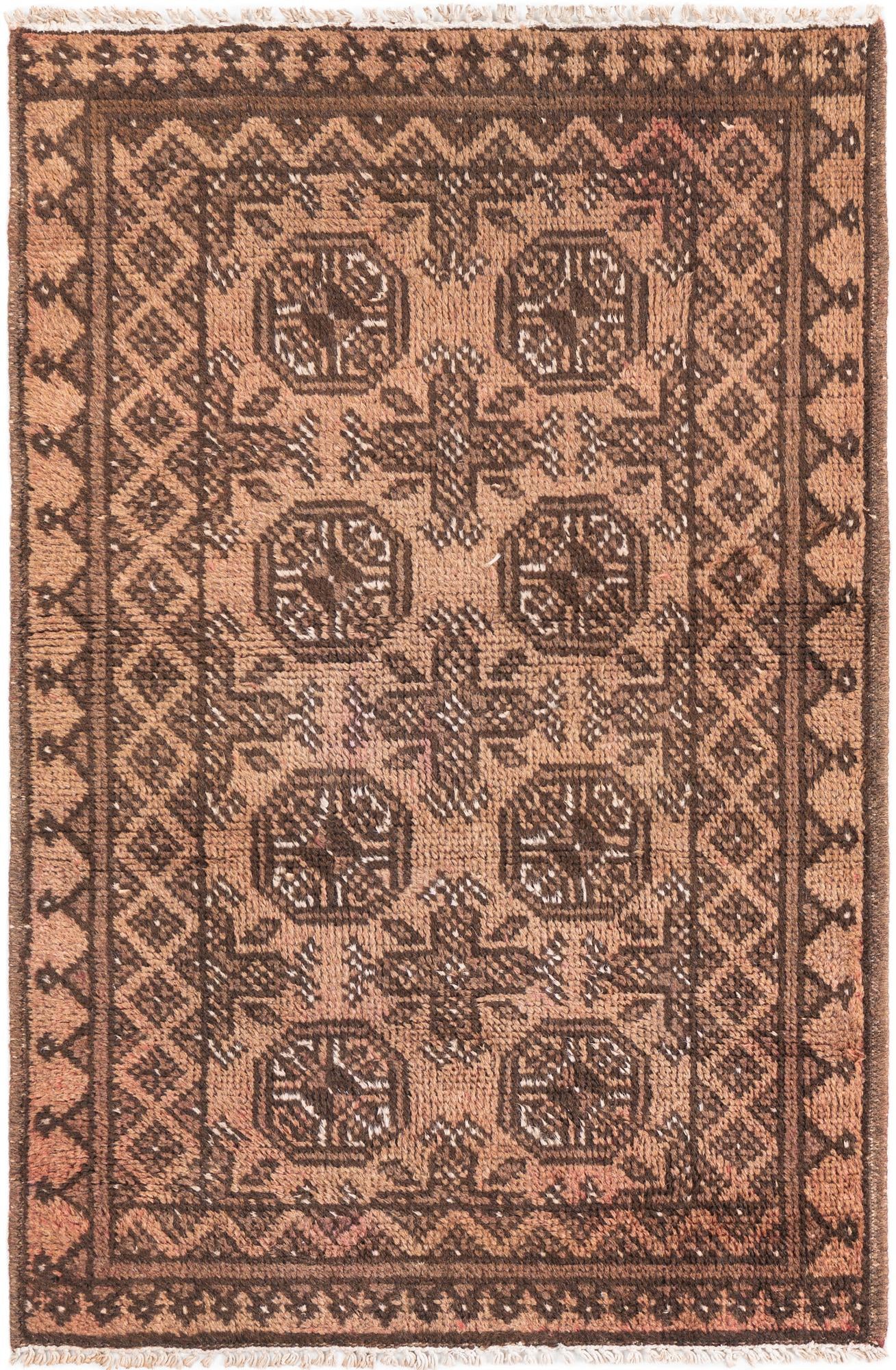 2' 5 x 3' 9 Hand Knotted Ultra Vintage Persian Wool Rug