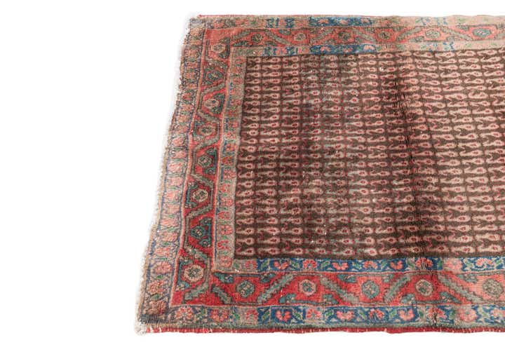 3' 3 x 3' 9 Hand Knotted Ultra Vintage Persian Wool Rug