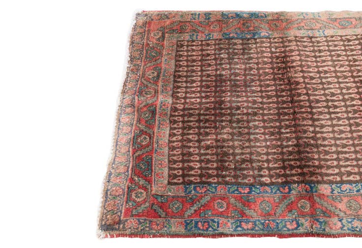 Detail image of 3' 3 x 3' 9 Hand Knotted Ultra Vintage Persian Wool Rug