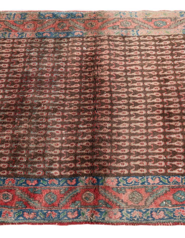 Detail image of 3' 3 x 3' 9  Hand Knotted Ultra Vintage Persian Wool Rug