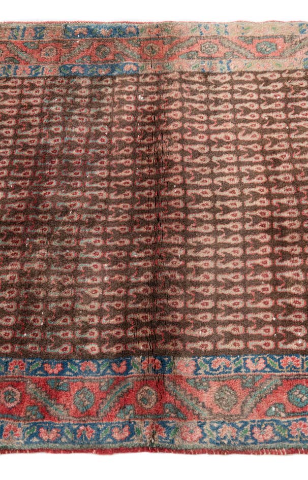 Detail image of 3' 3 x 3' 9 Hand Knotted Ultra Vintage Persian Wool Rug
