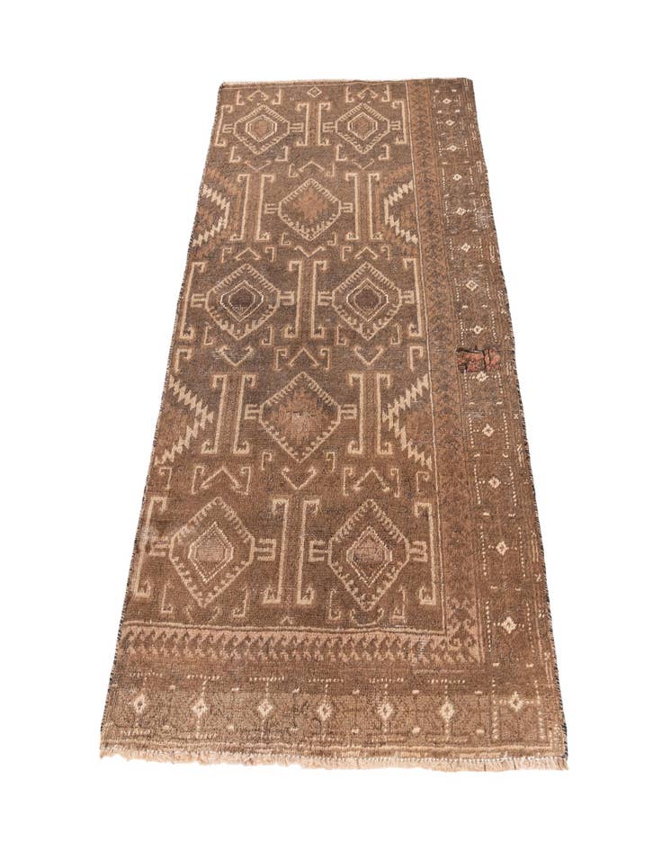 Detail image of 2' 9 x 5' 4  Hand Knotted Ultra Vintage Persian Wool Rug