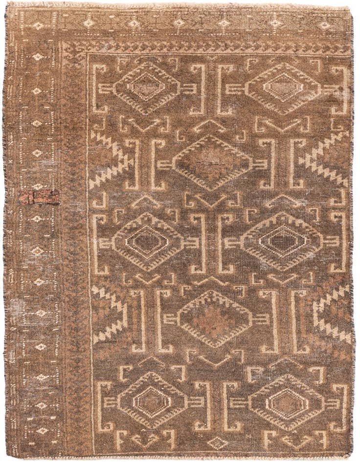 Detail image of 2' 9 x 5' 4 Hand Knotted Ultra Vintage Persian Wool Rug