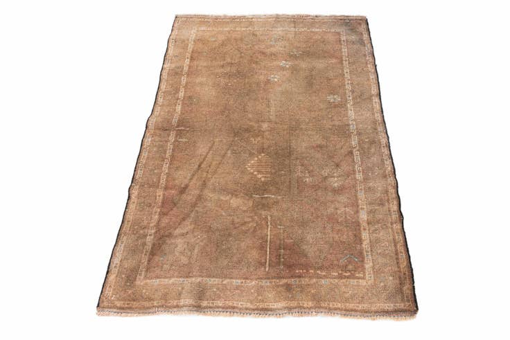 Detail image of 2' 9 x 4' 4 Hand Knotted Ultra Vintage Persian Wool Rug