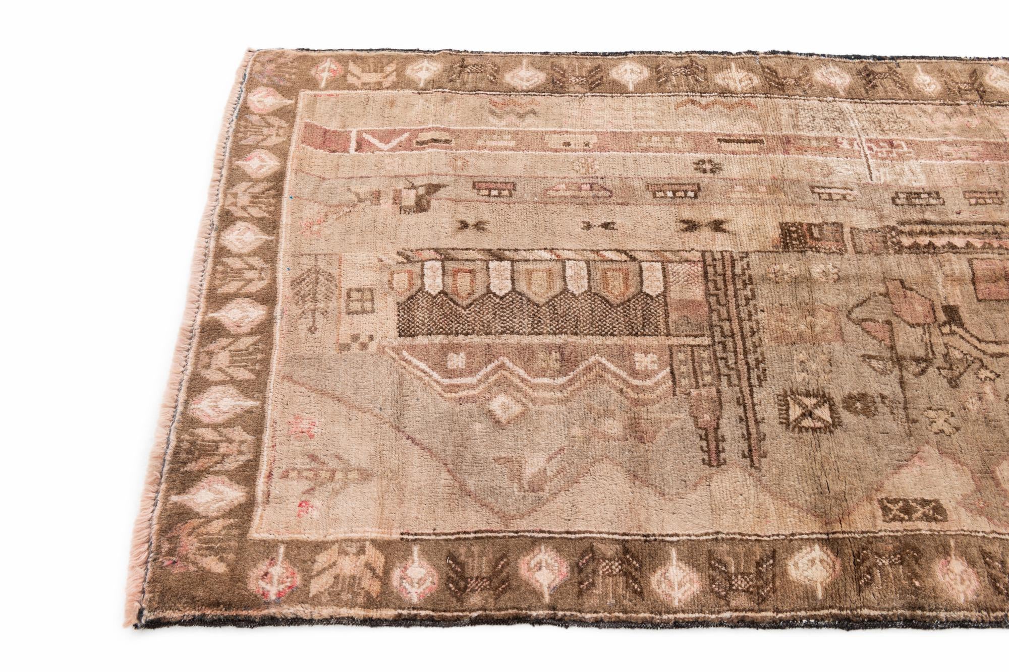 3' 2 x 5' 7 Hand Knotted Ultra Vintage Persian Wool Rug