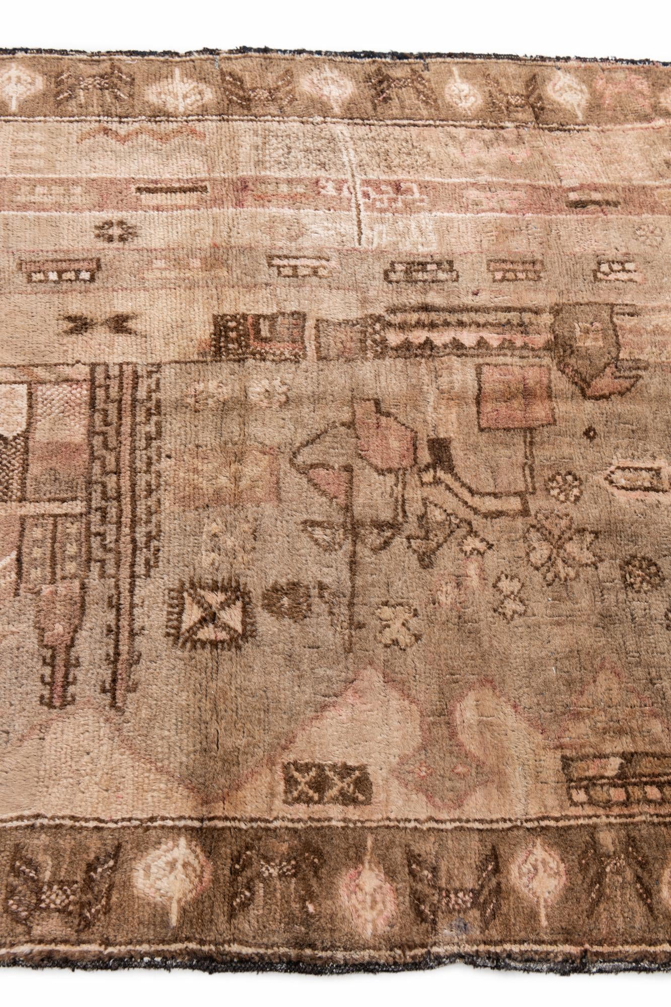 3' 2 x 5' 7 Hand Knotted Ultra Vintage Persian Wool Rug