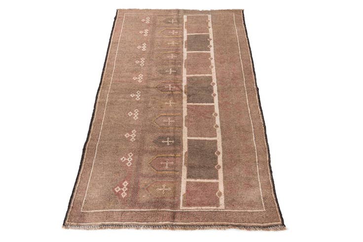 Detail image of 3' x 4' 10 Hand Knotted Ultra Vintage Persian Wool Rug