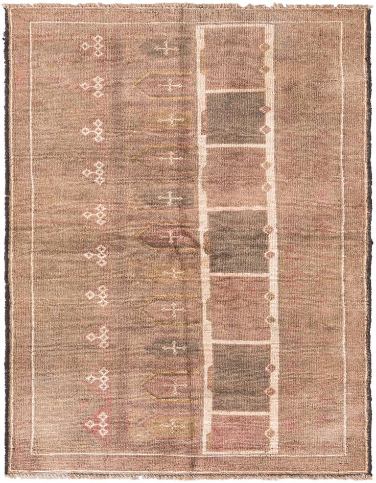 Detail image of 3' x 4' 10 Hand Knotted Ultra Vintage Persian Wool Rug