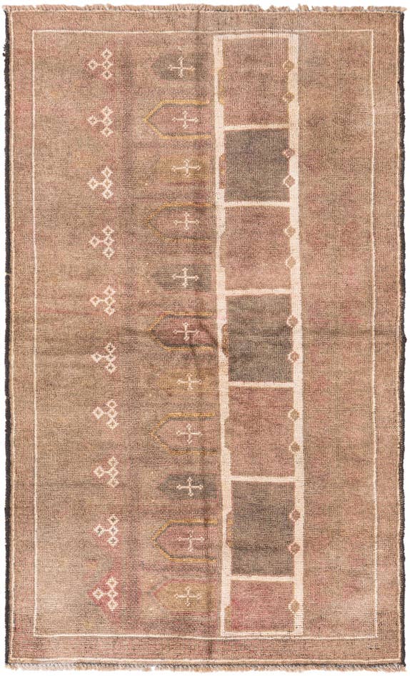 Detail image of 3' x 4' 10 Hand Knotted Ultra Vintage Persian Wool Rug