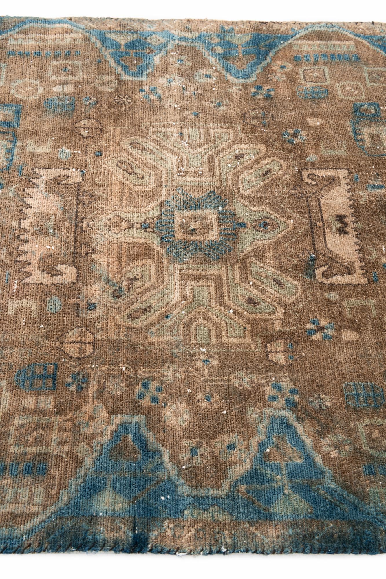 3' 9 x 5' 5 Hand Knotted Ultra Vintage Persian Wool Rug