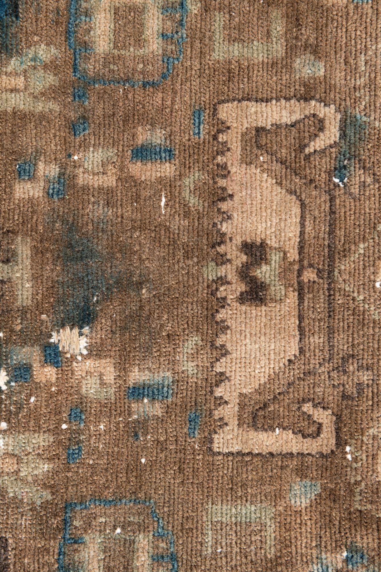 3' 9 x 5' 5 Hand Knotted Ultra Vintage Persian Wool Rug