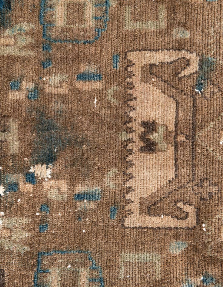 Detail image of 3' 9 x 5' 5  Hand Knotted Ultra Vintage Persian Wool Rug