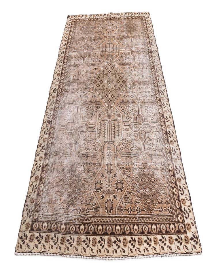 Detail image of 6' 2 x 9' 3  Hand Knotted Ultra Vintage Persian Wool Rug