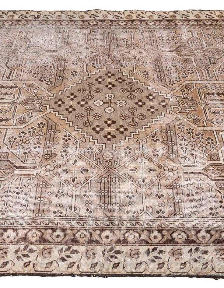 Detail image of 6' 2 x 9' 3  Hand Knotted Ultra Vintage Persian Wool Rug