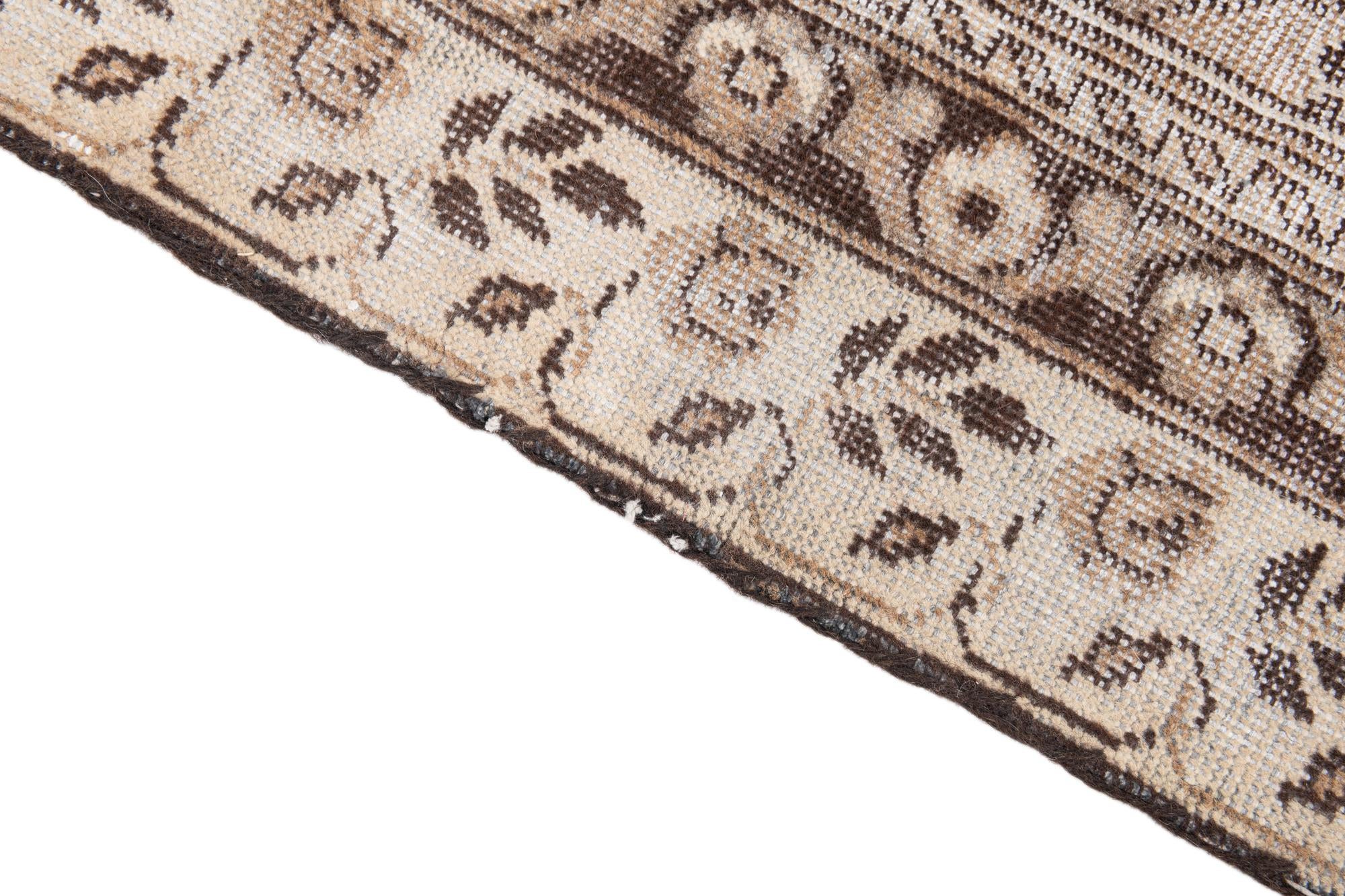 6' 2 x 9' 3 Hand Knotted Ultra Vintage Persian Wool Rug