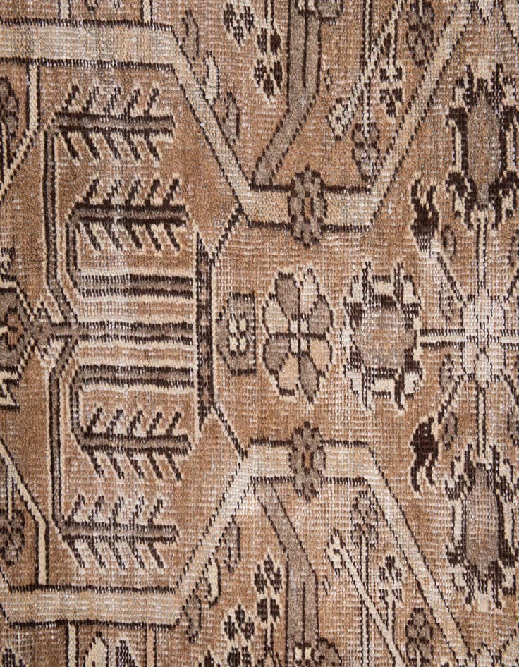 Detail image of 6' 2 x 9' 3  Hand Knotted Ultra Vintage Persian Wool Rug