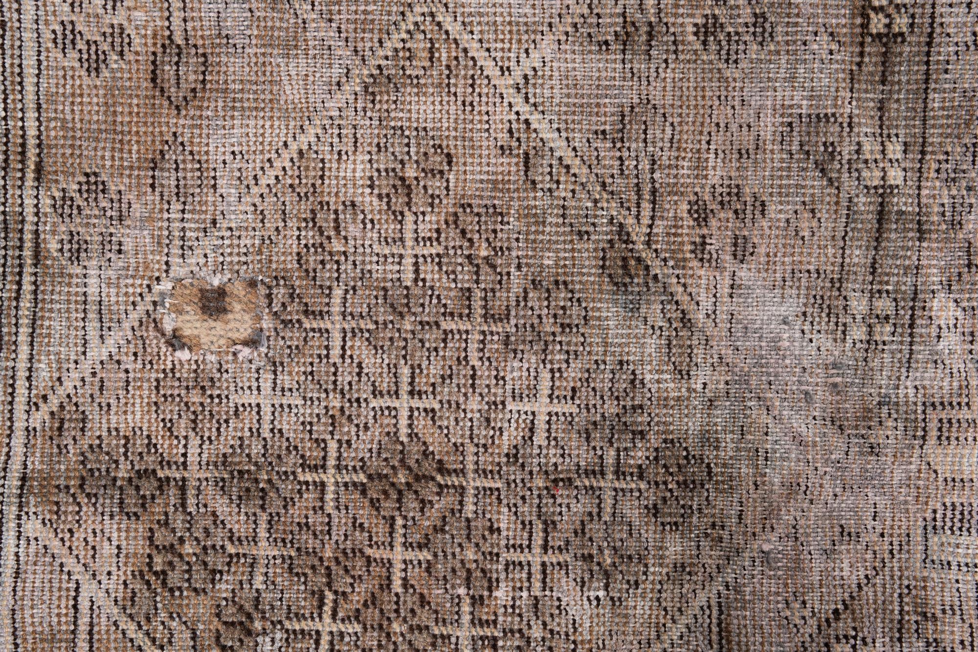 6' 2 x 9' 3 Hand Knotted Ultra Vintage Persian Wool Rug