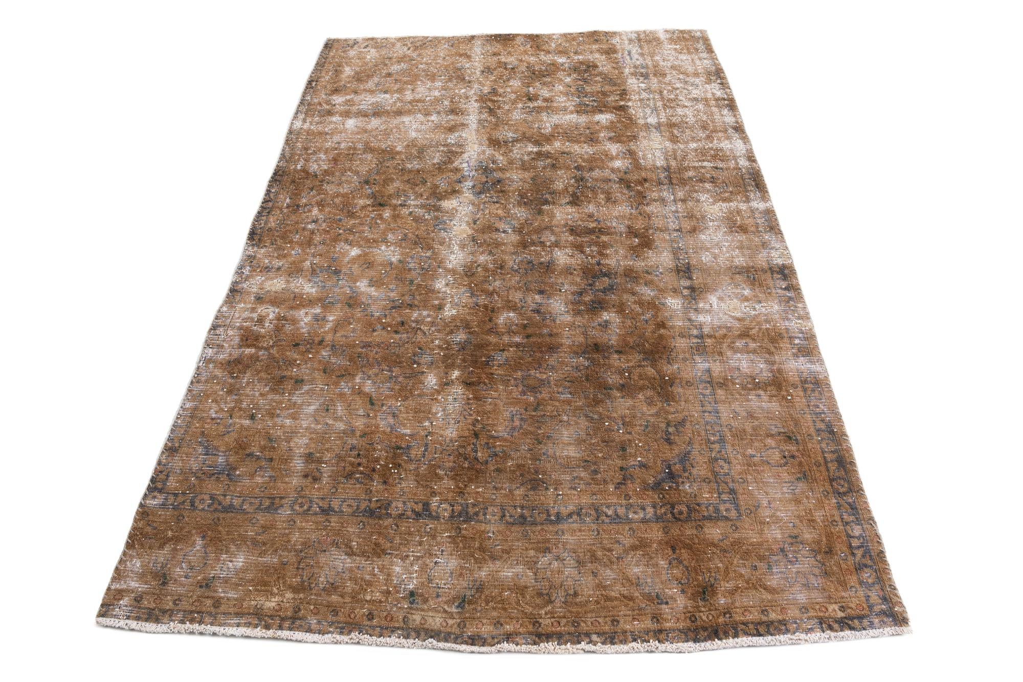 5' 3 x 7' 9 Hand Knotted Ultra Vintage Persian Wool Rug