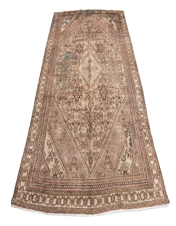 Detail image of 6' 3 x 9' 5  Hand Knotted Ultra Vintage Persian Wool Rug