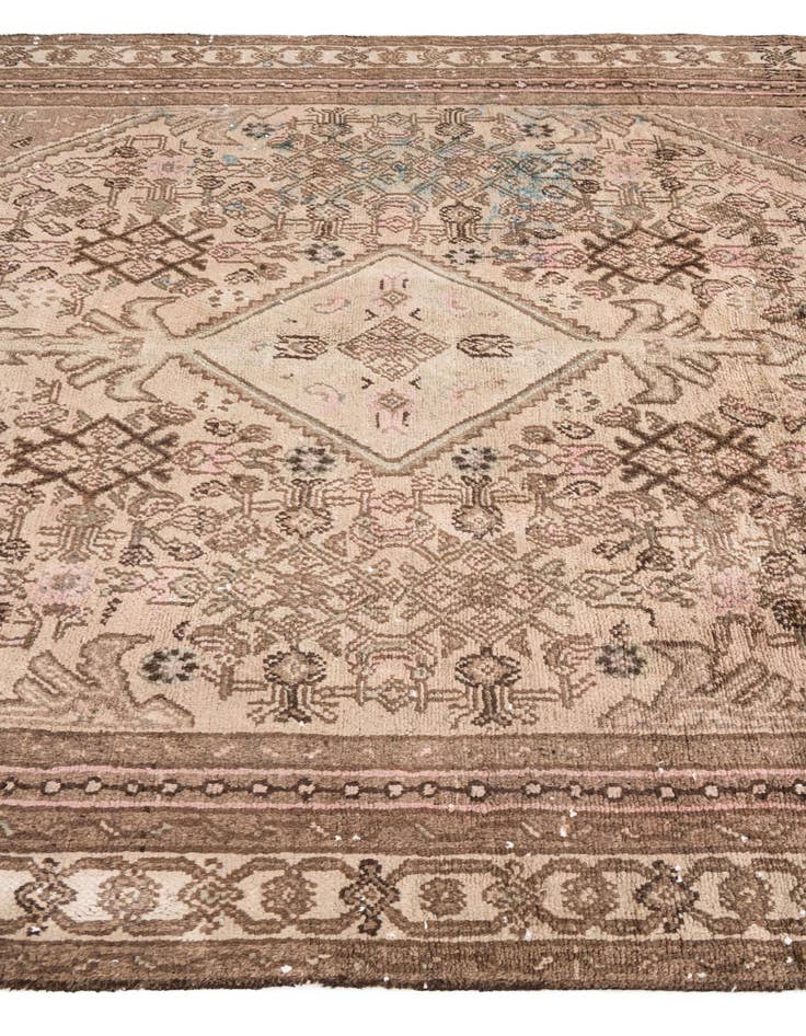Detail image of 6' 3 x 9' 5  Hand Knotted Ultra Vintage Persian Wool Rug