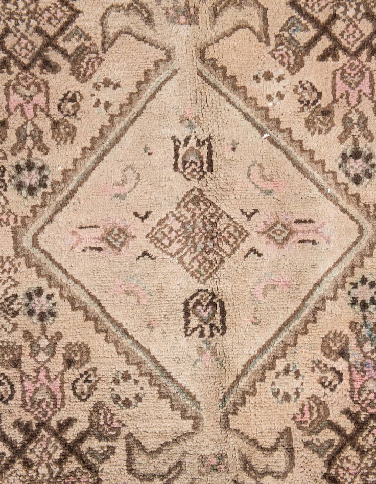 Detail image of 6' 3 x 9' 5  Hand Knotted Ultra Vintage Persian Wool Rug