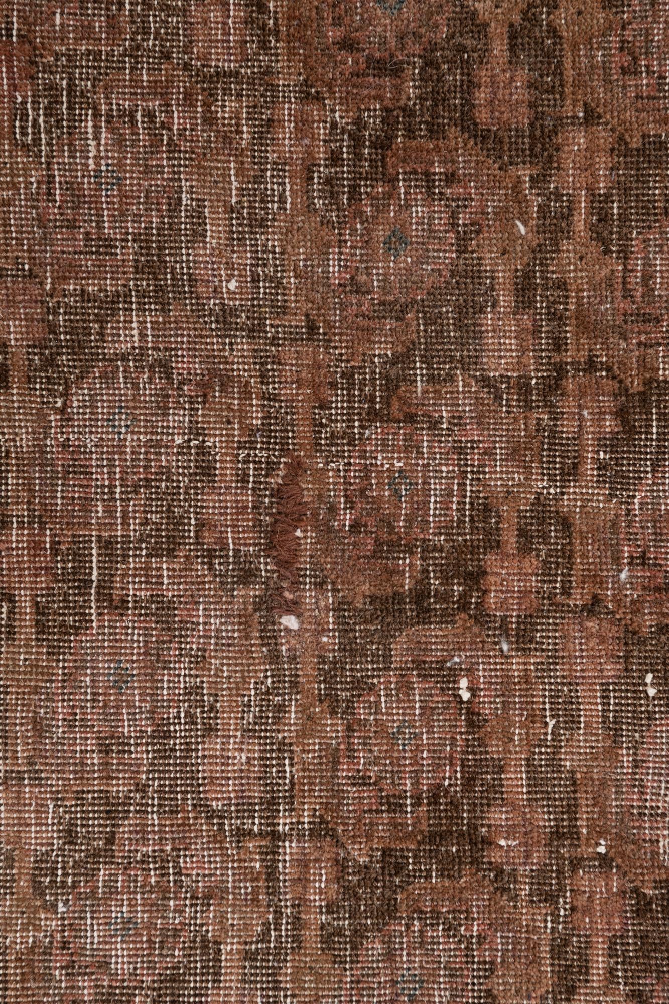 4' 9 x 7' 8 Hand Knotted Ultra Vintage Persian Wool Rug