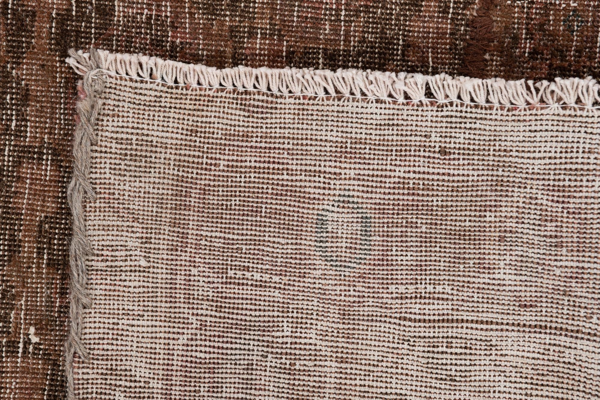 4' 9 x 7' 8 Hand Knotted Ultra Vintage Persian Wool Rug