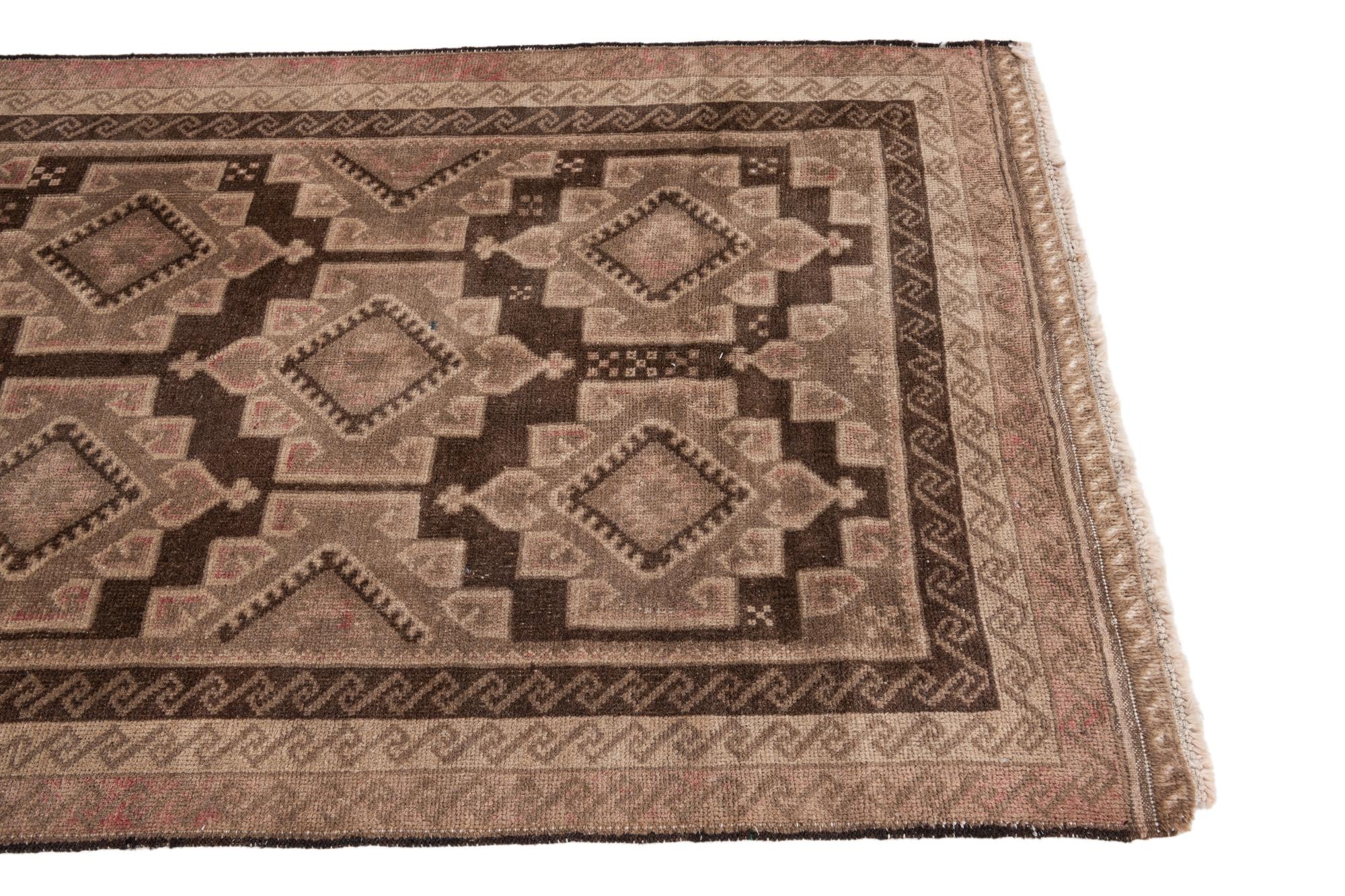 3' 9 x 6' 2 Hand Knotted Ultra Vintage Persian Wool Rug