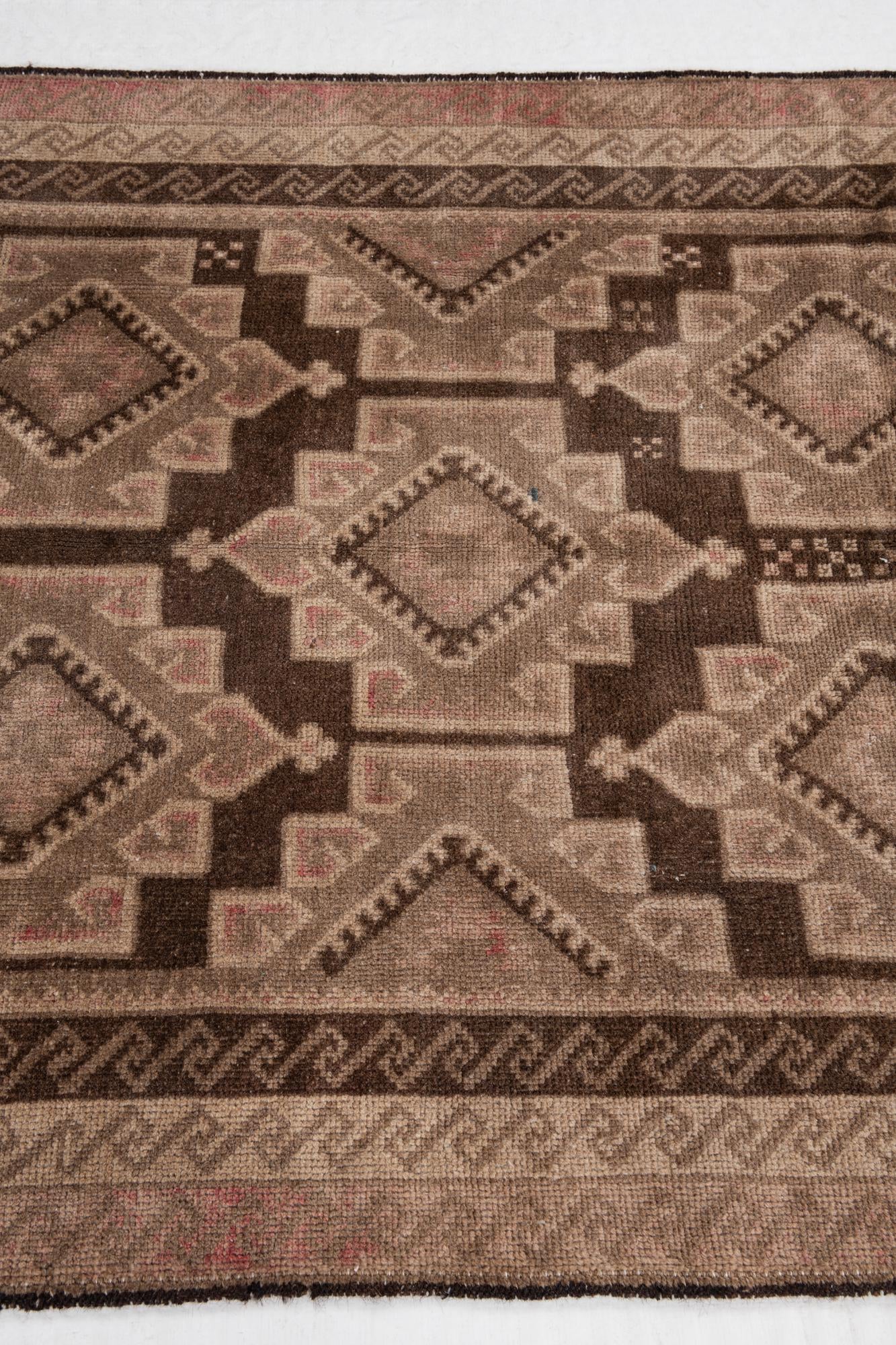 3' 9 x 6' 2 Hand Knotted Ultra Vintage Persian Wool Rug