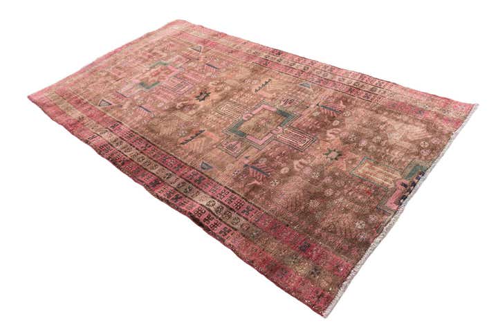 4' x 7' 1 Hand Knotted Ultra Vintage Persian Wool Rug