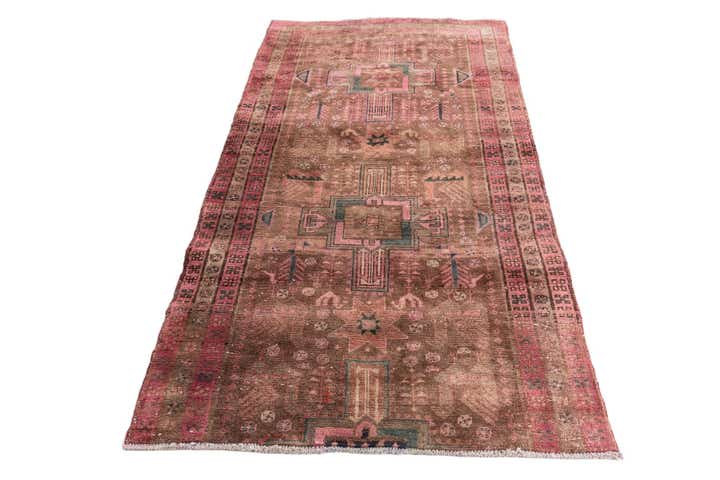 4' x 7' 1 Hand Knotted Ultra Vintage Persian Wool Rug