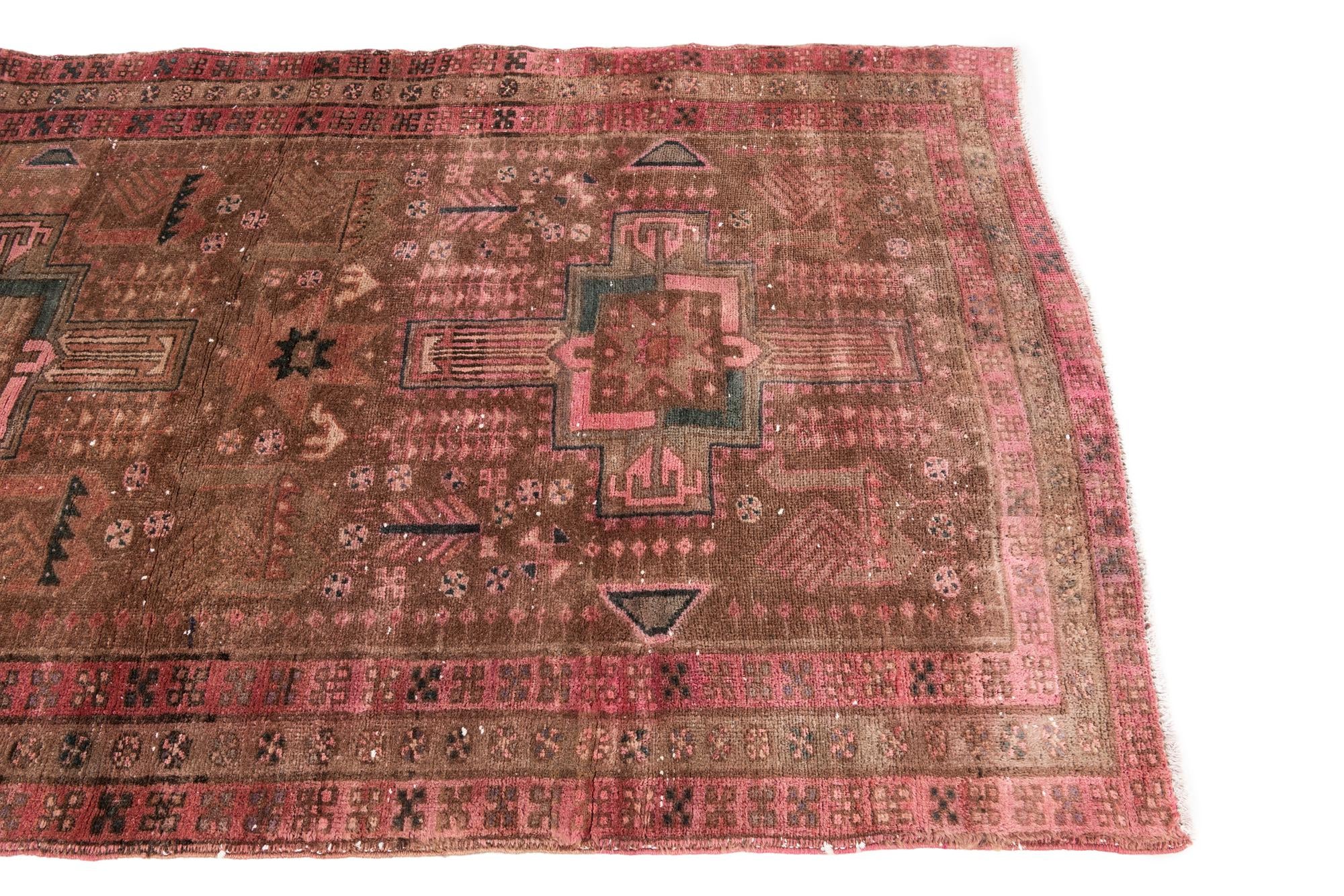 4' x 7' 1 Hand Knotted Ultra Vintage Persian Wool Rug