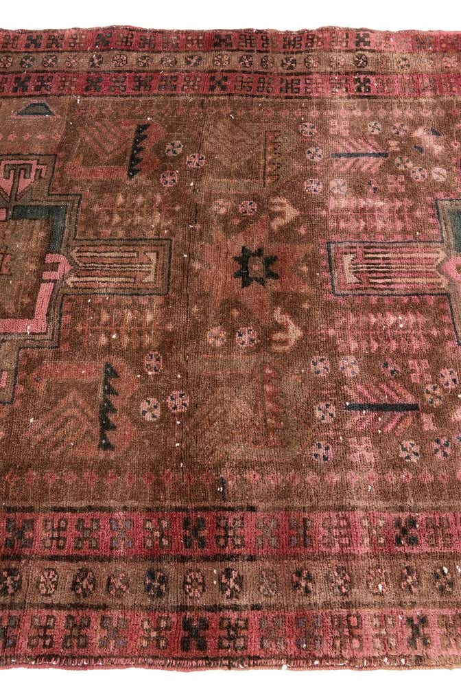 4' x 7' 1 Hand Knotted Ultra Vintage Persian Wool Rug