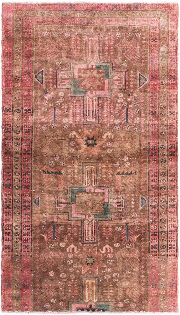 4' x 7' 1 Hand Knotted Ultra Vintage Persian Wool Rug