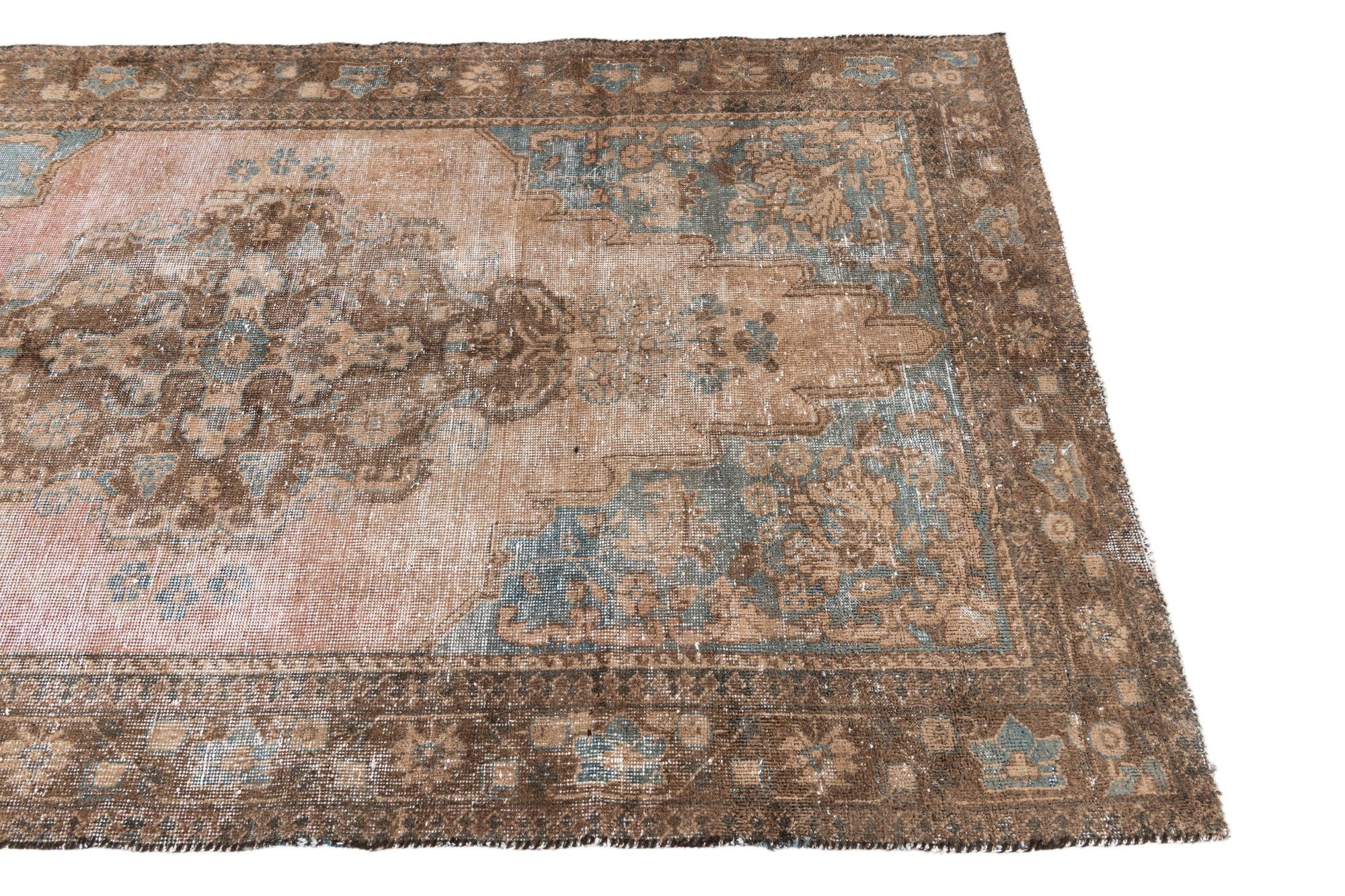 4' 2 x 7' 1 Hand Knotted Ultra Vintage Persian Wool Rug