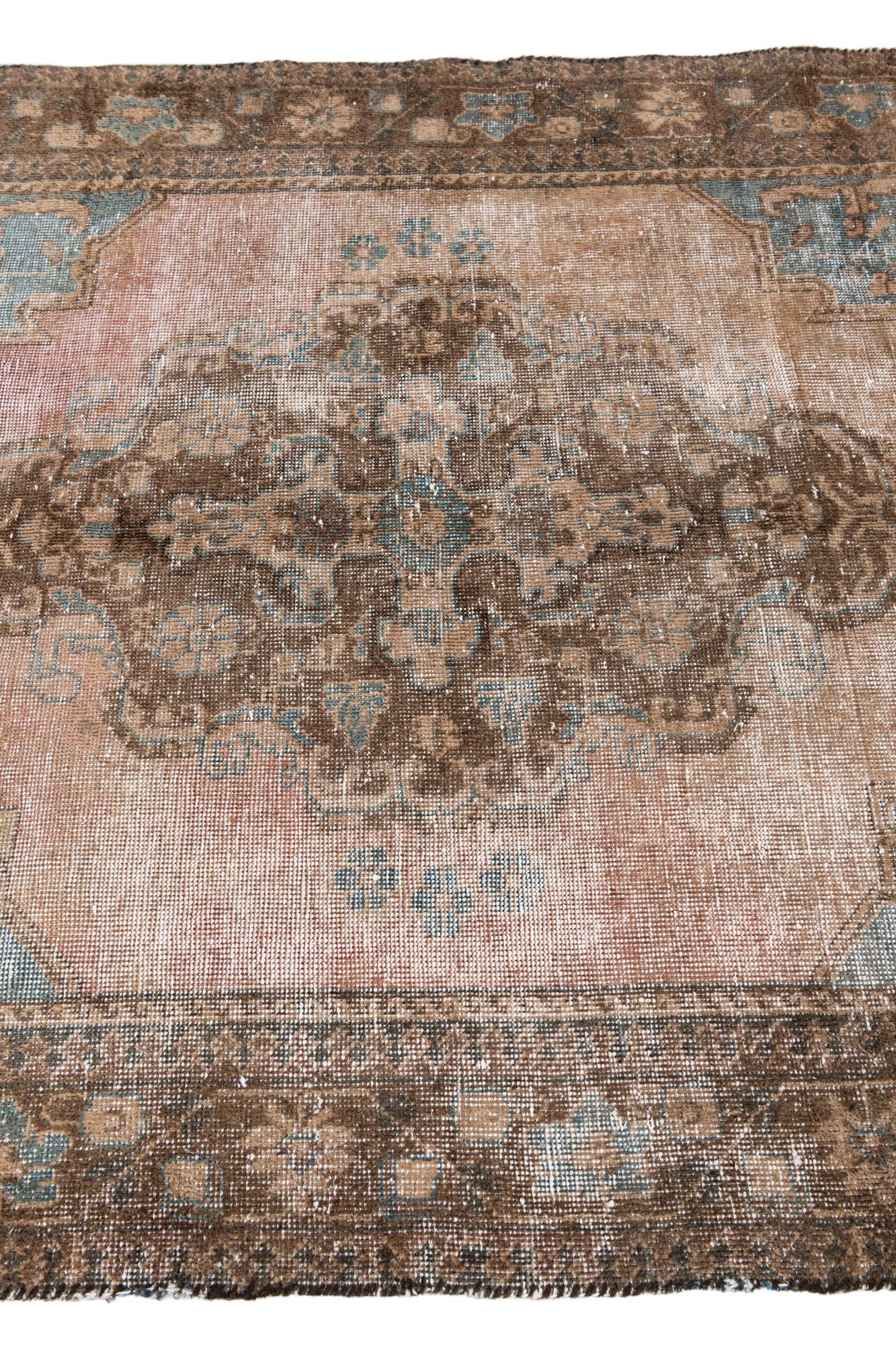 4' 2 x 7' 1 Hand Knotted Ultra Vintage Persian Wool Rug