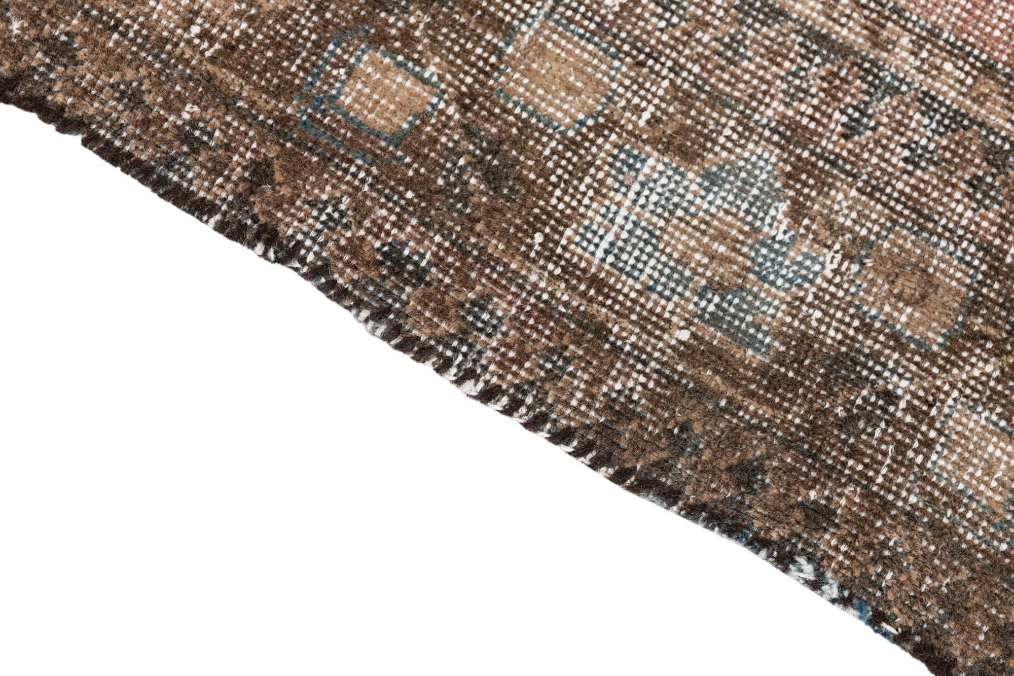 4' 2 x 7' 1 Hand Knotted Ultra Vintage Persian Wool Rug