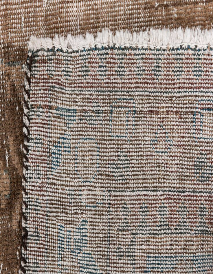 Detail image of 4' 2 x 7' 1  Hand Knotted Ultra Vintage Persian Wool Rug