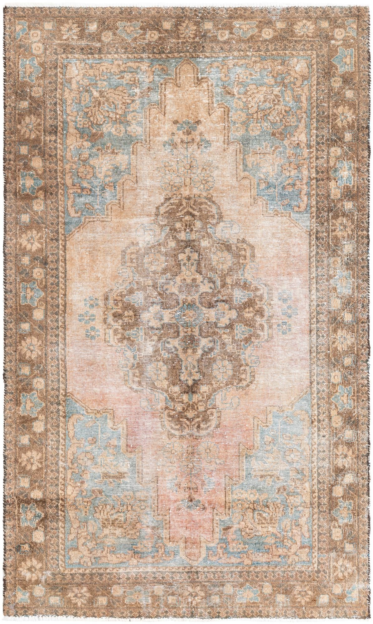 4' 2 x 7' 1 Hand Knotted Ultra Vintage Persian Wool Rug