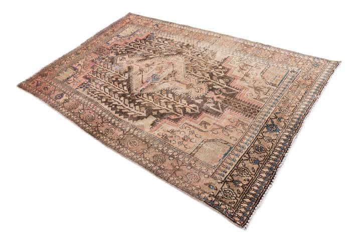 4' 6 x 6' 7 Hand Knotted Ultra Vintage Persian Wool Rug