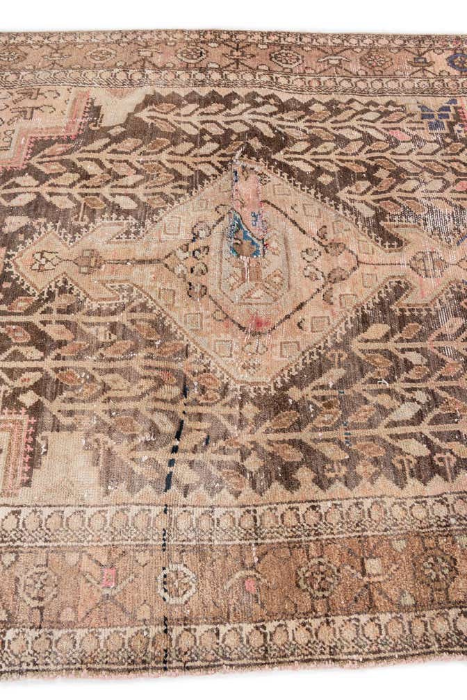 4' 6 x 6' 7 Hand Knotted Ultra Vintage Persian Wool Rug