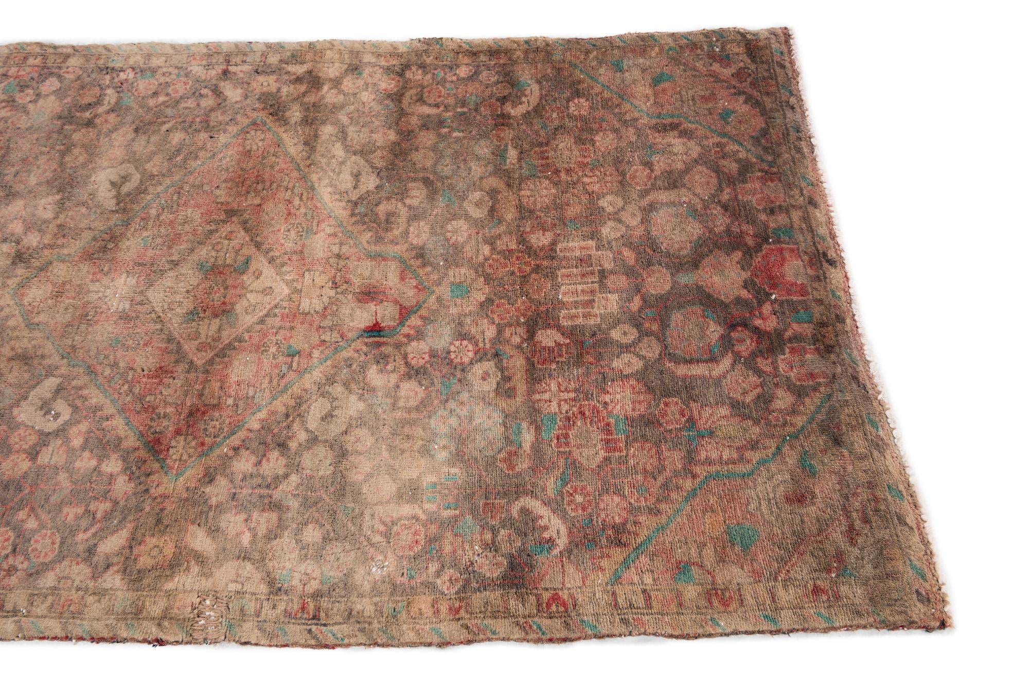 3' 6 x 5' 10 Hand Knotted Ultra Vintage Persian Wool Rug