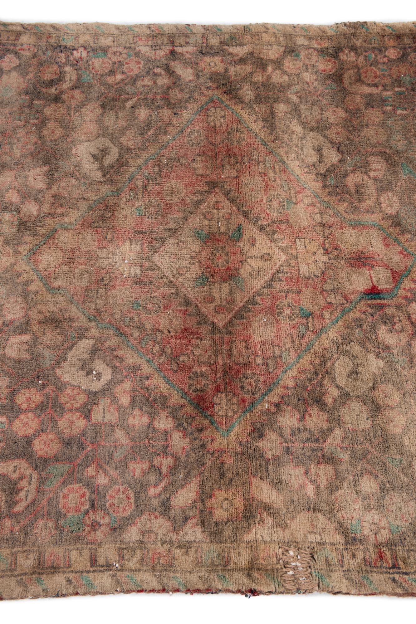 3' 6 x 5' 10 Hand Knotted Ultra Vintage Persian Wool Rug