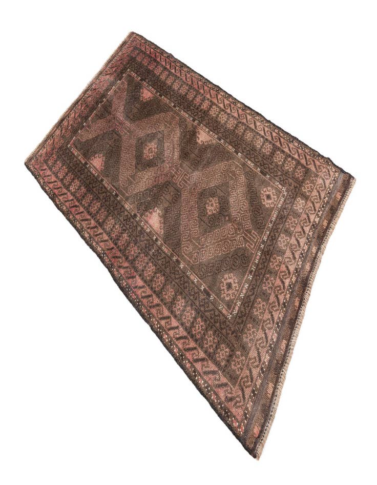 Detail image of 3' 4 x 5' 10  Hand Knotted Ultra Vintage Persian Wool Rug