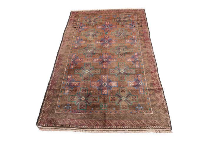 3' 7 x 5' 10 Hand Knotted Ultra Vintage Persian Wool Rug