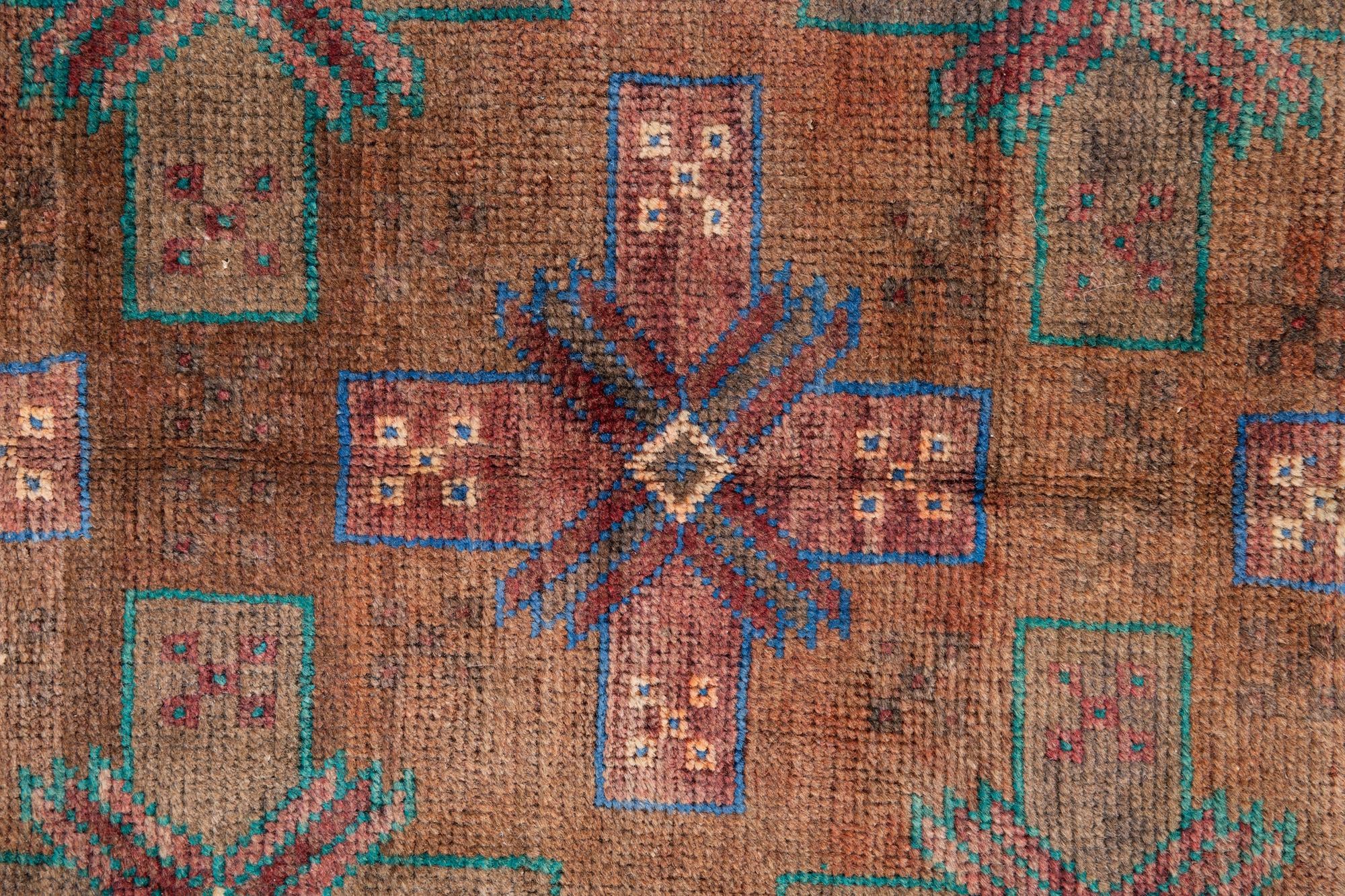 3' 7 x 5' 10 Hand Knotted Ultra Vintage Persian Wool Rug