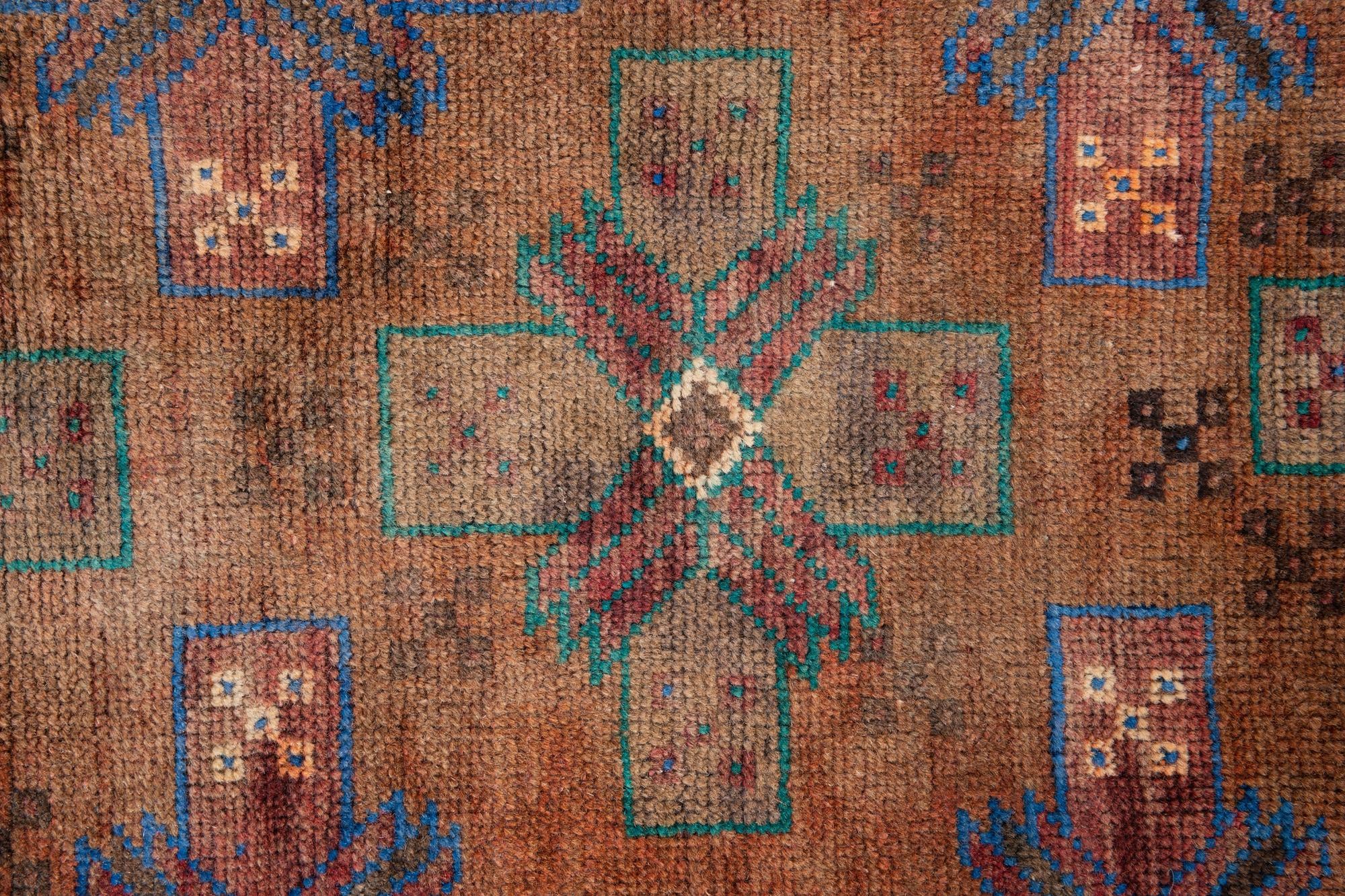 3' 7 x 5' 10 Hand Knotted Ultra Vintage Persian Wool Rug