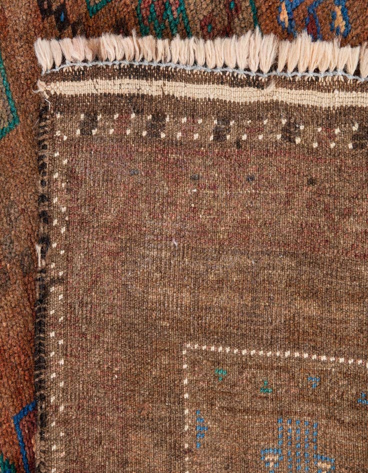Detail image of 3' 7 x 5' 10  Hand Knotted Ultra Vintage Persian Wool Rug