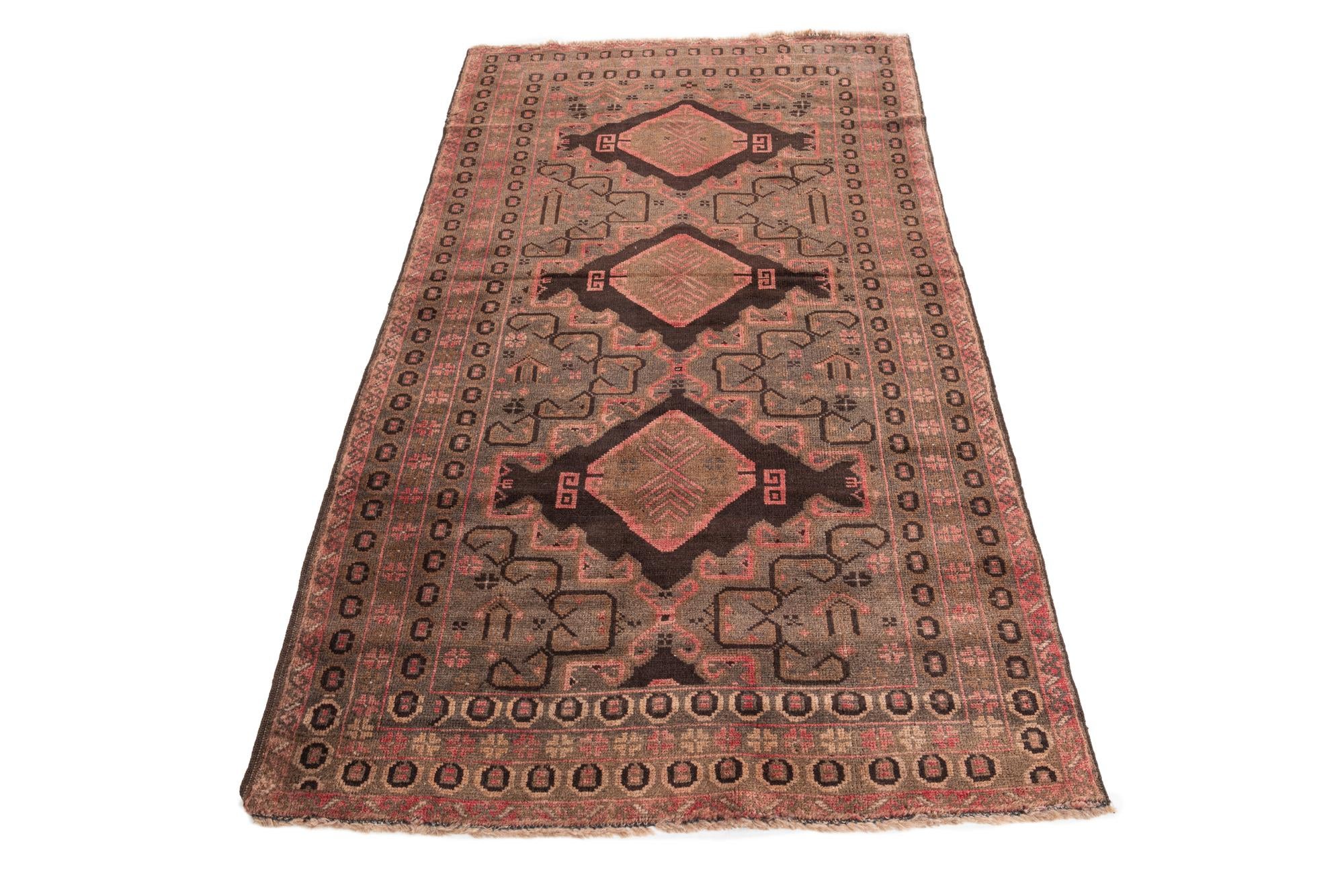 3' 5 x 6' Hand Knotted Ultra Vintage Persian Wool Rug