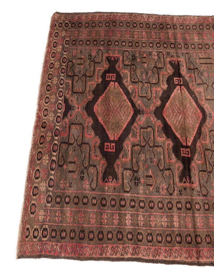 Detail image of 3' 5 x 6'  Hand Knotted Ultra Vintage Persian Wool Rug